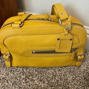 Yellow Prada purse